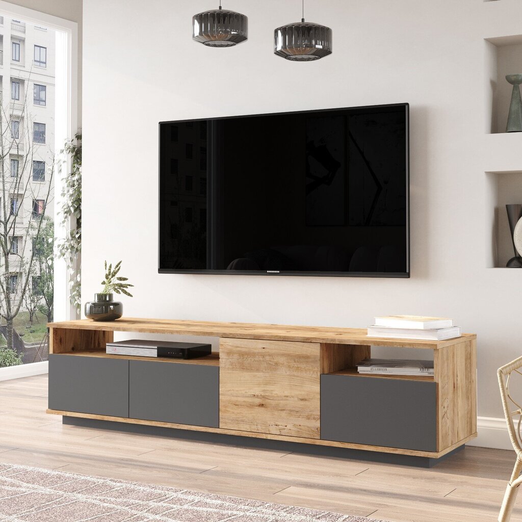 TV alus 180cm x 44,6cm x44,5cm, must цена и информация | Televiisori alused | hansapost.ee