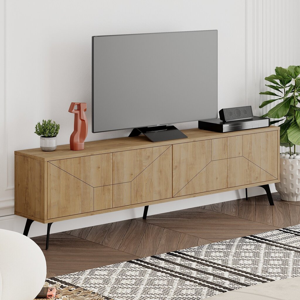 TV alus Asir, 180x50x29,6cm, beež цена и информация | Televiisori alused | hansapost.ee