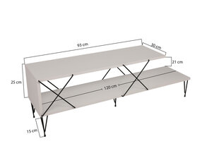 TV alus Asir, 120x40x30cm, valge hind ja info | Televiisori alused | hansapost.ee