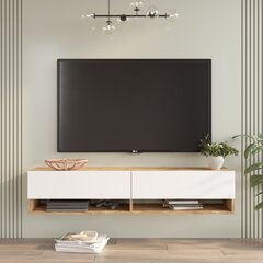 TV alus Asir, 140x29,1x31,6cm, valge ja beež hind ja info | Televiisori alused | hansapost.ee