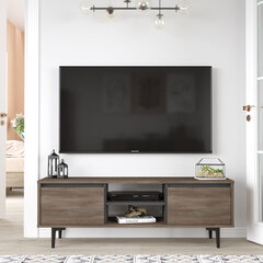 Подставка под телевизор Asir, 140x48,1x35,5см, темно-коричневый/черный цена и информация |  Тумбы под телевизор | hansapost.ee