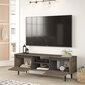 TV alus Asir, 140x48,1x35,5cm, tumepruun/must hind ja info | Televiisori alused | hansapost.ee