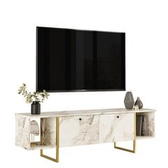 TV alus Asir, 160x47,6x40cm, valgekirju/kuldne price and information | Television bases | hansapost.ee