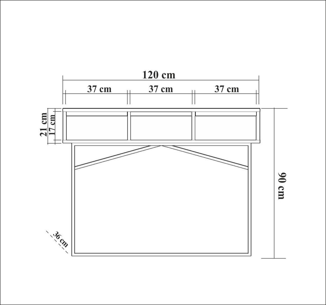 Puhvetkapp 120cm x 90cm x 36cm must price and information | Vitriinid | hansapost.ee