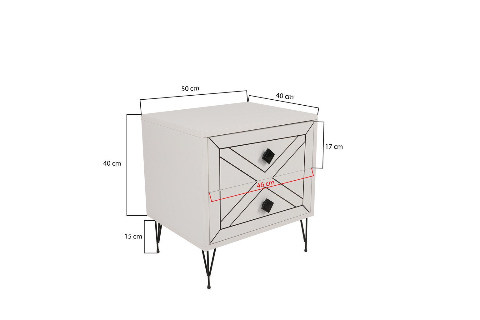 Öökapp 50cm x 55 cm x 40 xm valge цена и информация | Öökapid | hansapost.ee