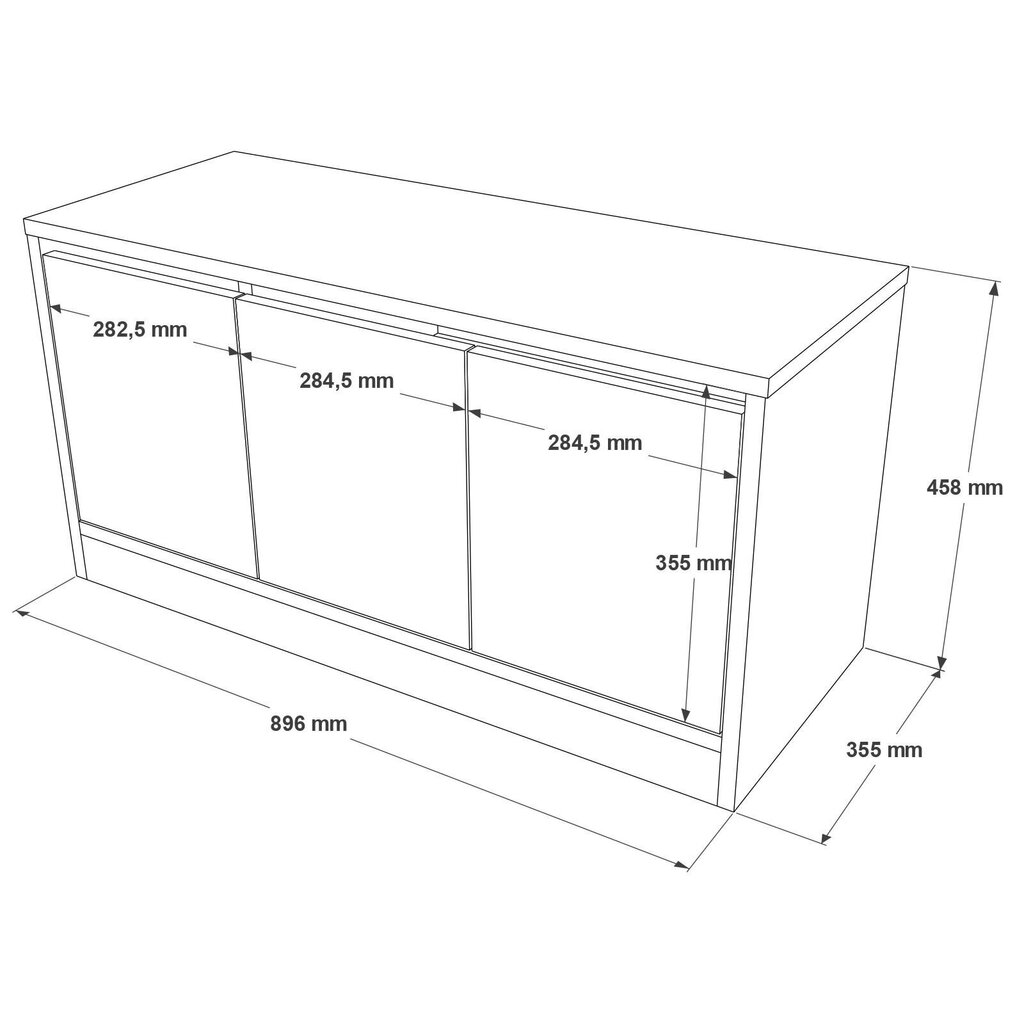 Kingakapp Asir, 89,6x45,8x35,5cm, valge цена и информация | Jalatsikapid, jalatsiriiulid | hansapost.ee