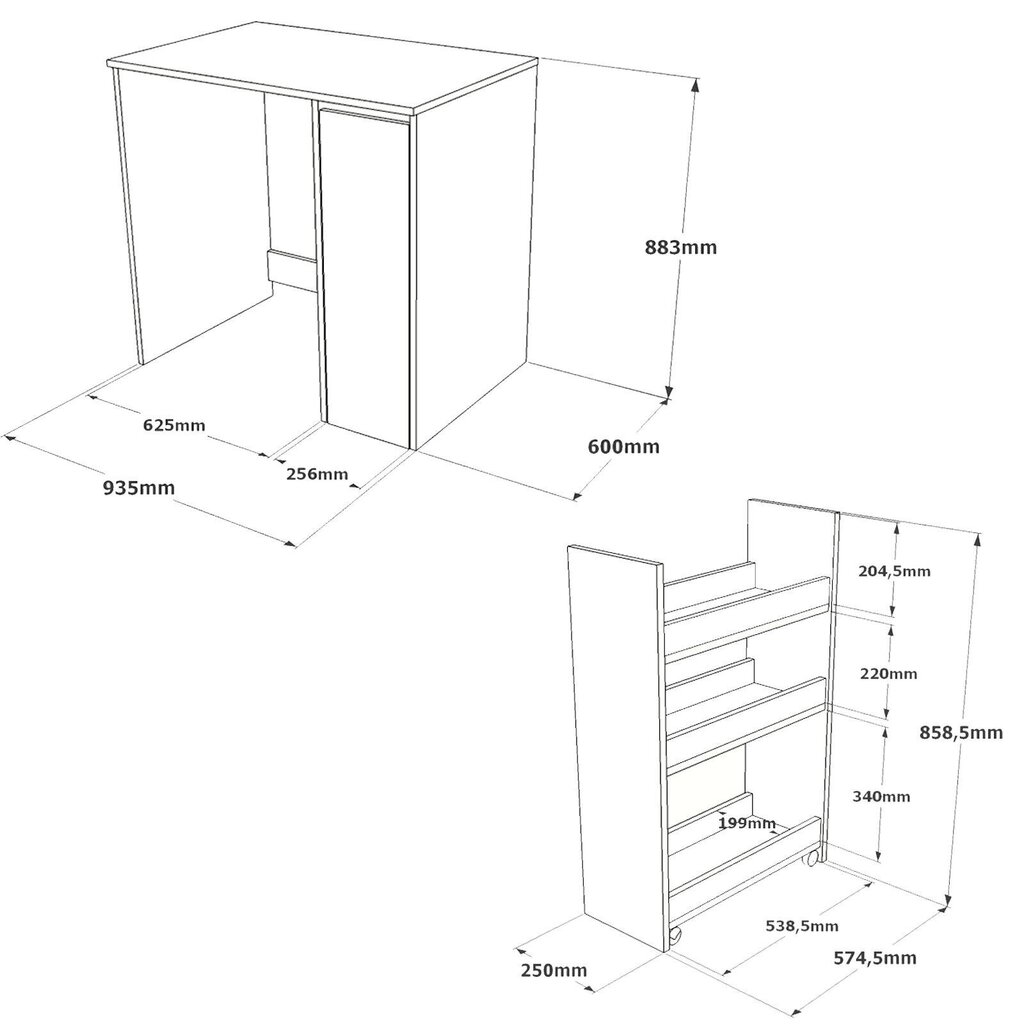 Kapp Asir, 93,5x88,3x60cm, valge hind ja info | Vannitoakapid | hansapost.ee