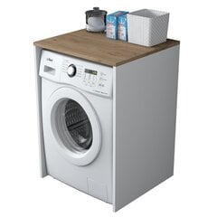 Тумба для стиральной машины Asir, 65x91,8x60см, белая/бежевая цена и информация | Шкафчики для ванной | hansapost.ee