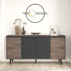 Шкаф для хранения Asir, 160x78,6x40см, серый/коричневый цена и информация | Столы-консоли | hansapost.ee