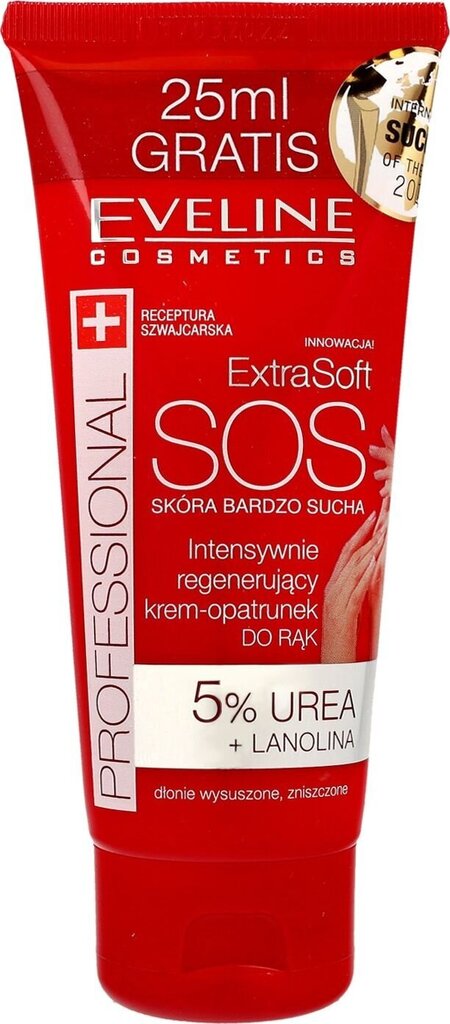 Käekreem Eveline Extra Soft SOS, 100ml цена и информация | Kehakreemid, kehaõlid ja losjoonid | hansapost.ee