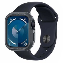 Чехол Spigen Rugged Armor для Apple Watch 4 / 5 / 6 / 7 / 8 / 9 / SE (44 / 45 мм) темно-серый цена и информация | Аксессуары для смарт-часов и браслетов | hansapost.ee