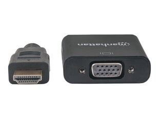 Адаптер Manhattan HDMI на VGA 1080p с питанием USB цена и информация | Адаптеры, USB-разветвители | hansapost.ee