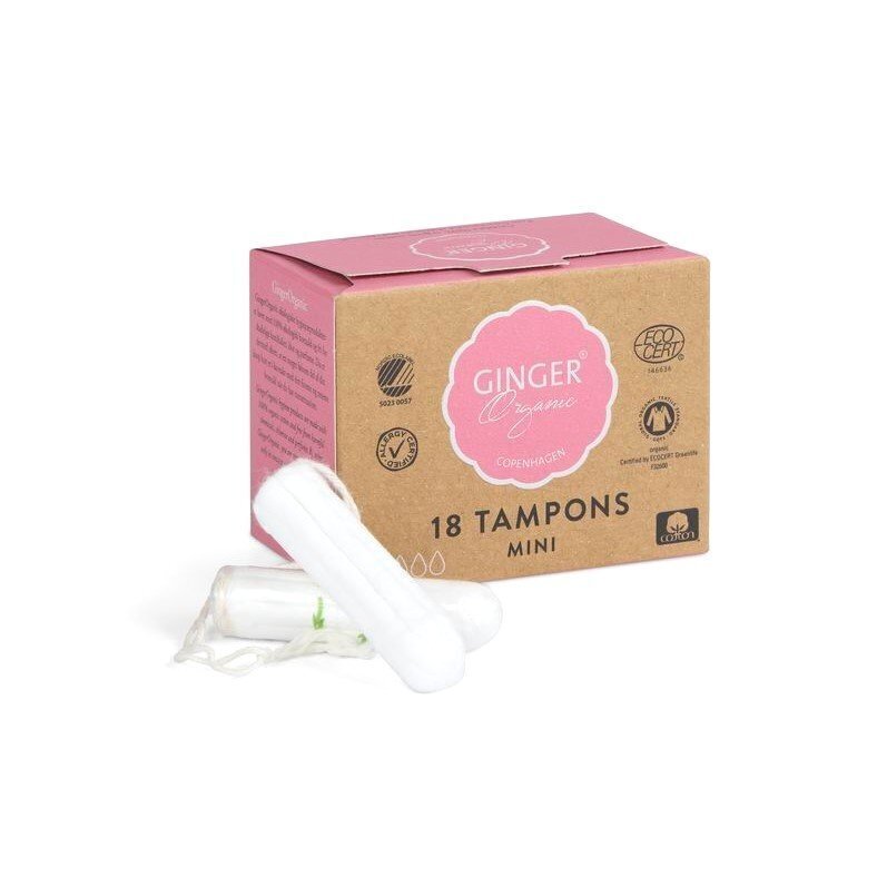 Tampoonid Ginger Organic Mini, 18 tk цена и информация | Tampoonid, hügieenisidemed ja menstruaalanumad | hansapost.ee