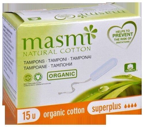 Tampoonid Masmi Natural Cotton, 18 tk цена и информация | Tampoonid, hügieenisidemed ja menstruaalanumad | hansapost.ee