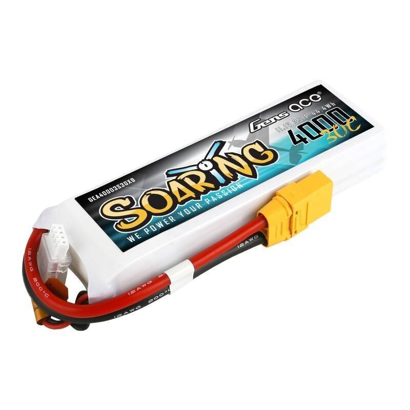 Lipo aku koos pistikutega Gens Aceg 4000mAh 11,1V цена и информация | Patareid | hansapost.ee