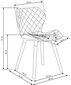 2-tooli komplekt Halmar K277, valge/hall цена и информация | Köögitoolid, söögitoolid | hansapost.ee