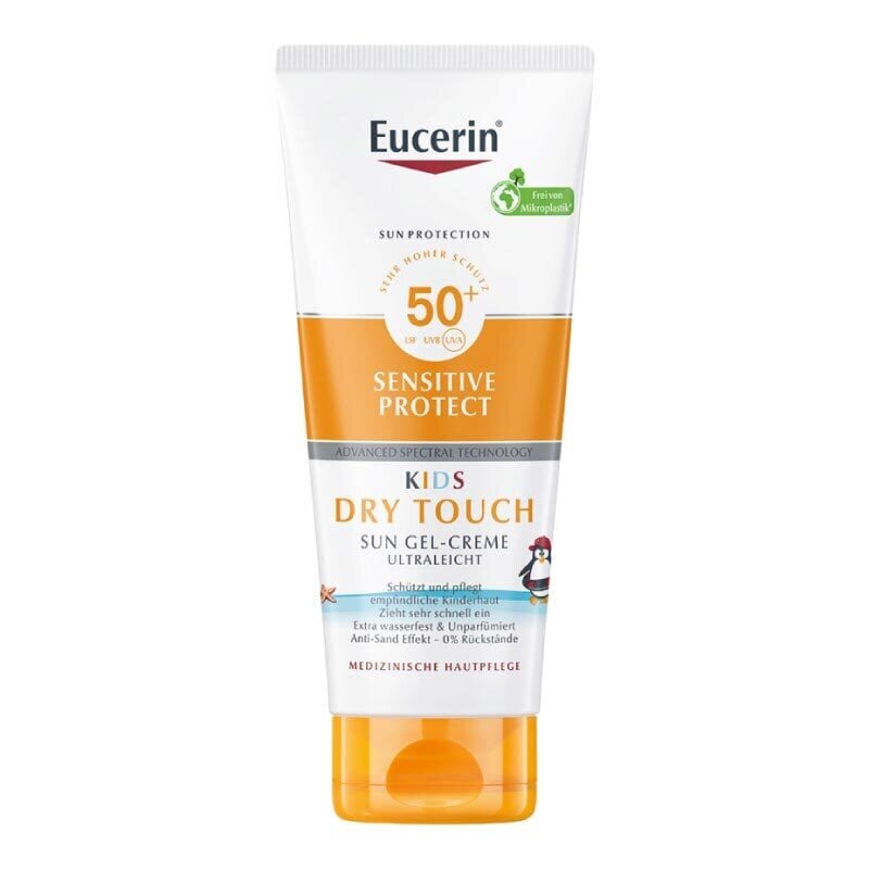 Päikesekaitse geel-kreem SPF-50+ Eucerin Sun Kids Dry Touch, 200ml hind ja info | Päikesekaitse ja päevitusjärgsed kreemid | hansapost.ee