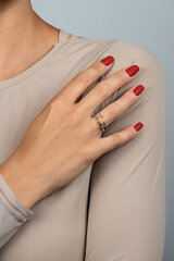 Brilio Silver hõbedane sõrmus tsirkoonidega RI094W hind ja info | Sõrmused | hansapost.ee