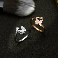Troli Элегантное минималистичное кольцо из серебряной стали. цена и информация | Кольца | hansapost.ee