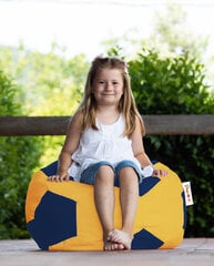 Kott-tool Football Kids Pouf, kollane/sinine price and information | Bag chairs, sofas, stools | hansapost.ee