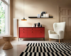 ТВ столик Piaski, красный цвет цена и информация | Туалетные столики | hansapost.ee