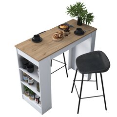 Кухонный стол Asir, 120x100x50см, белый/бежевый цена и информация | Кухонные и обеденные столы | hansapost.ee