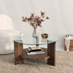 Кофейный столик Asir, 75x40x75см, коричневый цена и информация | Журнальные столики | hansapost.ee