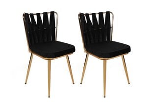 Комплект из 2 стульев Kalune Design Kusakli 211 V2, черный цена и информация | Стулья для кухни и столовой | hansapost.ee