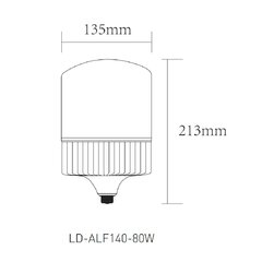 Светодиодная лампа F140, 77,5Вт, 8900лм, Е27, 4000К, LD-ALF140-80Вт, GTV цена и информация | Лампочки | hansapost.ee