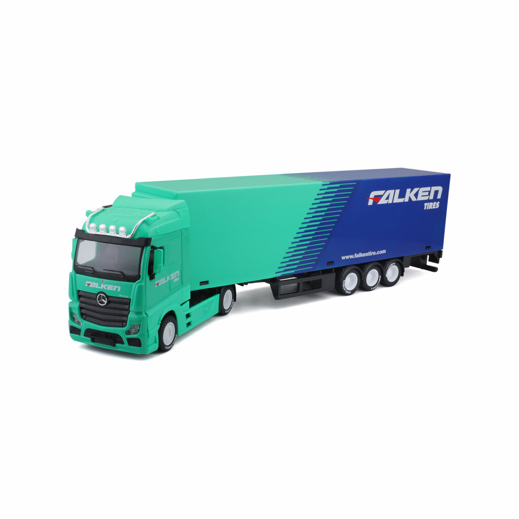 Haagisega veoauto BBurago 1:43 M-B Actros Gigaspace, 18-31460/18-31480 hind ja info | Mänguasjad poistele | hansapost.ee