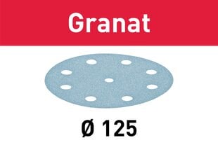 Шлифовальные круги Festool, STF D125/8 P80 GR/50 Granat 497167 цена и информация | Шлифовальные машины | hansapost.ee