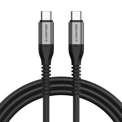 USB-C to USB-C cable Lention 60W, 2m (black) цена и информация | Кабели для телефонов | hansapost.ee