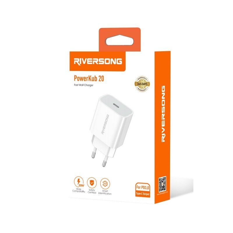 Riversong PowerKub 20 1x USB-C 20W, AD75 hind ja info | Laadijad mobiiltelefonidele | hansapost.ee