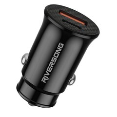 Riversong automobilinis įkroviklis Safari S9 1x USB 1x USB-C 20W black CC22 цена и информация | Зарядные устройства для телефонов | hansapost.ee