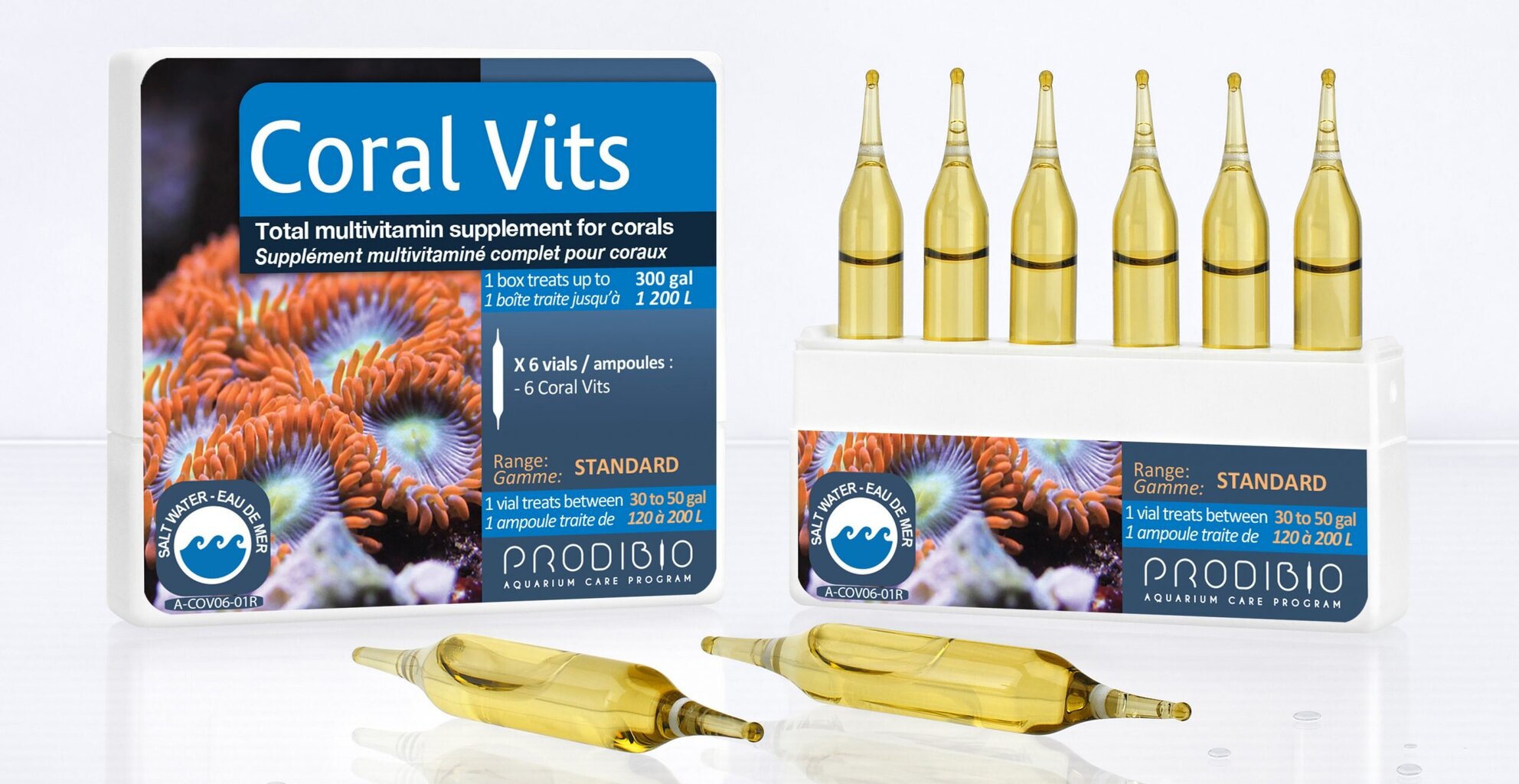 Vitamiinid kaladele ja korallidele Prodibio Coral Vits, 6 tk. hind ja info | Akvaariumid ja lisatarvikud | hansapost.ee