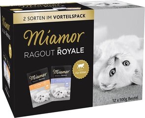 Miamor kassikonserv noortele kassidele kodulinnu- ja veiselihaga, 12x100 g hind ja info | Miamor Lemmikloomatarbed | hansapost.ee