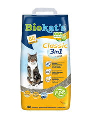 Сжимающийся наполнитель для кошек Biokat's Classic 18 л цена и информация | Наполнители для туалета | hansapost.ee