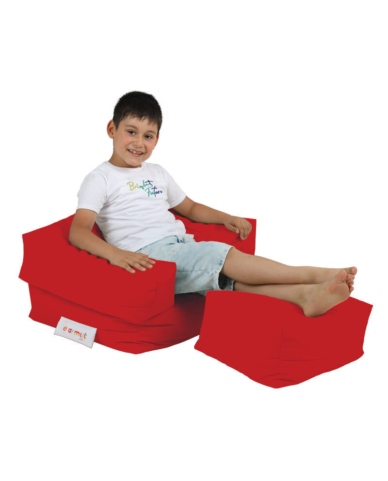 Kott-tool Kids Single Seat Pouffe, punane hind ja info | Kott-toolid, tumbad, järid | hansapost.ee