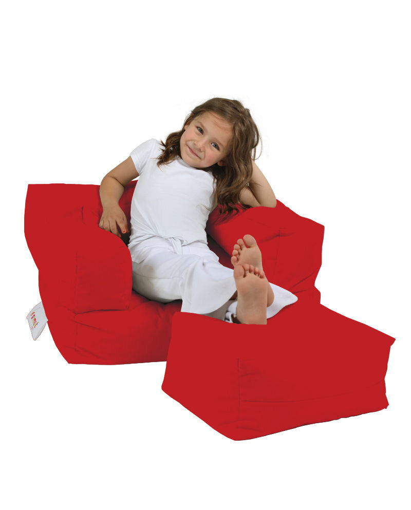 Kott-tool Kids Single Seat Pouffe, punane цена и информация | Kott-toolid, tumbad, järid | hansapost.ee