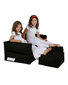 Kott-tool Kids Double Seat Pouf, must цена и информация | Kott-toolid, tumbad, järid | hansapost.ee