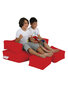 Kott-tool Kids Double Seat Pouf, punane hind ja info | Kott-toolid, tumbad, järid | hansapost.ee