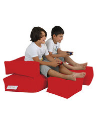 Kott-tool Kids Double Seat Pouf, punane цена и информация | Кресла-мешки и пуфы | hansapost.ee