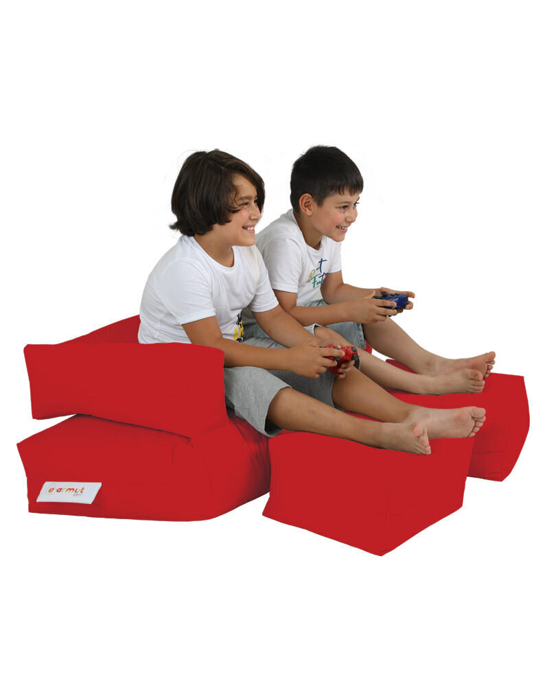 Kott-tool Kids Double Seat Pouf, punane hind ja info | Kott-toolid, tumbad, järid | hansapost.ee