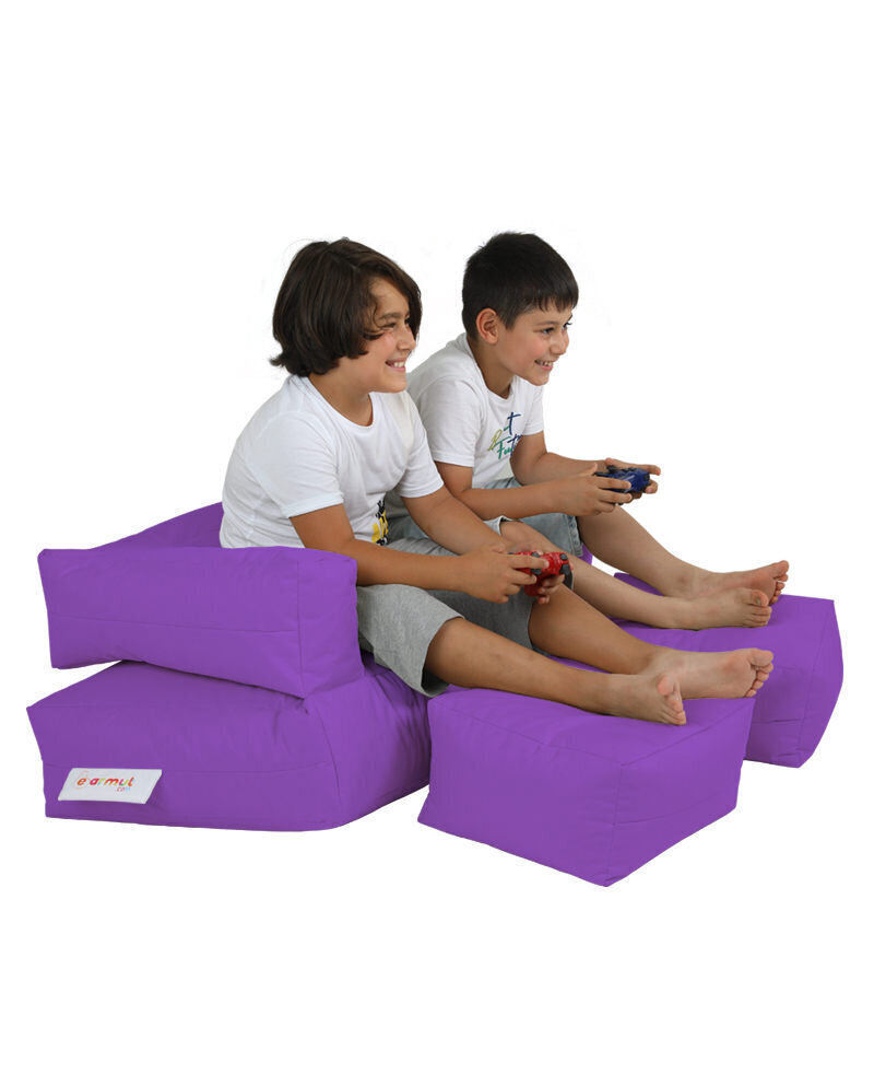 Kott-tool Kids Double Seat Pouf, lilla цена и информация | Kott-toolid, tumbad, järid | hansapost.ee