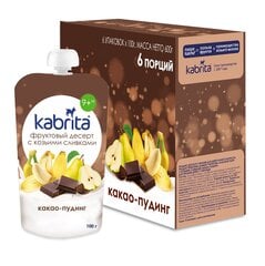 «Kabrita® Фруктовое пюре с зернами и сливками из козьего молока «Какао-пудинг» для детей от 9 месяцев, упаковка Х6 цена и информация | Kabrita Товары для детей и младенцев | hansapost.ee