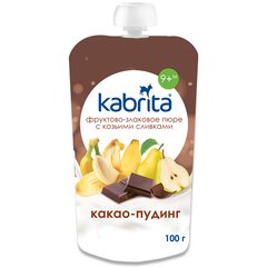 «Kabrita® Фруктовое пюре с зернами и сливками из козьего молока «Какао-пудинг» для детей от 9 месяцев, упаковка Х6 цена и информация | Пюре | hansapost.ee