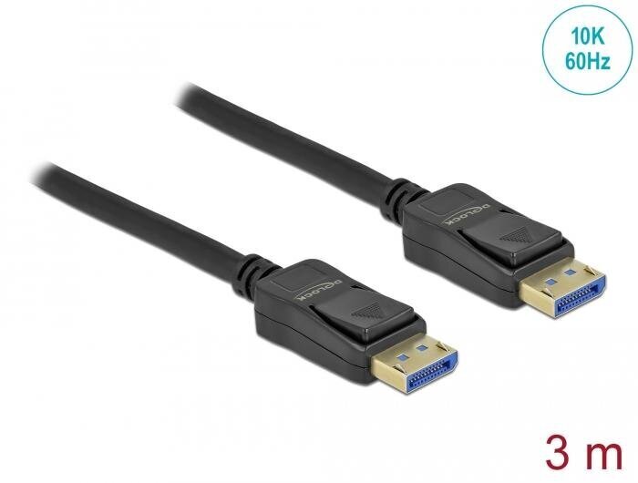 Delock, DisplayPort 2.0, 3 m цена и информация | Juhtmed ja kaablid | hansapost.ee