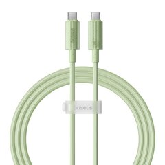 Fast Charging cable Baseus USB-C to USB-C Habitat Series 1m 100W (green) цена и информация | Кабели и провода | hansapost.ee