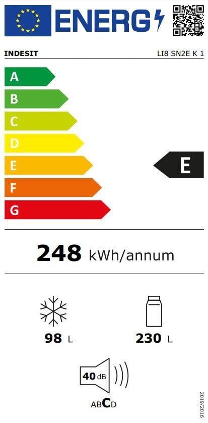 Indesit LI8 SN2E K 1 цена и информация | Külmkapid-külmikud | hansapost.ee