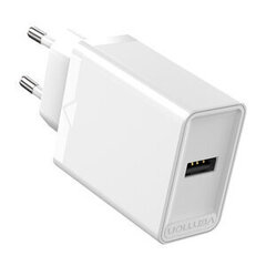 Wall charger EU USB-A Vention FAAW0-EU 12W, 2.4A, (white) цена и информация | Зарядные устройства для телефонов | hansapost.ee